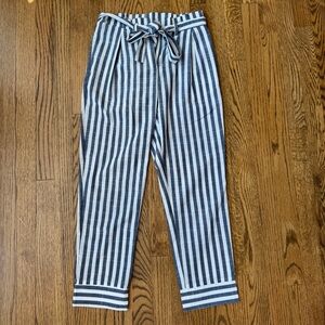 DO+BE Navy and White Striped Pants
